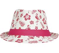 FIESTAS GUIRCA | Chapeau d'Été avec Flamants (Taille Unique) - Accessoire de Fête pour Célébrations d'Été et Graduations - Idéal pour Thématiques Hawaïennes et Tropicales - Naturel et Rose