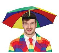 FIESTAS GUIRCA - Chapeau Parapluie Pliable 55CM Multicolore - Accessoire de déguisement - Cosplay pour Carnaval - Thême(s) : Cirque