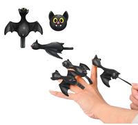FIESTAS GUIRCA | Chauve-Souris Lance-Pierre en Caoutchouc (10x7,5 cm) - Accessoire Animalier pour Halloween, Fête des Animaux, Oktoberfest - Idéal pour bébé garçon - Noir