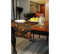 FIESTAS GUIRCA Chemin de Table Citrouille Gothique (28 x 275 cm) - Décoration de Table pour Halloween et fêtes costumées - Idéal pour célébrations et événements - Multicolore