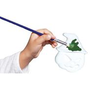 FIESTAS GUIRCA Citrouille avec chapeau à peindre (6 cm) - Décoration de tours ou d'affaires pour Halloween et fêtes costumées - Idéal pour décoration et travaux manuels - Blanc
