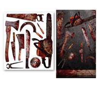 FIESTAS GUIRCA Décoration murale, porte et fenêtre pour Halloween et fêtes d'horreur Multicolore 70 x 80 cm