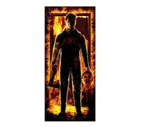 FIESTAS GUIRCA | Décoration Porte Assassin en Tissu (80x180 cm) - Idéale pour Fêtes d'Halloween et Célébrations de Policiers - Décoration Murale, Porte et Fenêtre - Multicolore