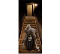 FIESTAS GUIRCA | Décoration Porte Escalier en Tissu (80x180 cm) - Idéale pour Fêtes d'Halloween et Célébrations de Policiers - Décoration Murale, de Porte et de Fenêtre - Multicolore