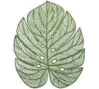 FIESTAS GUIRCA | Set de Table Feuille Verte (45 cm) - Décoration de Table pour Fêtes d'Été et de Graduation - Idéal pour Célébrations à Thème Hawaï et Événements Tropicaux - Vert