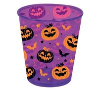 FIESTAS GUIRCA - GOBELET DÉCO CITROUILLE CHAUVE-SOURIS 10CM LILAS