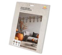 FIESTAS GUIRCA Guirlande de Croix (274 cm) - Décoration d'halloween et de fête costumée - Idéal pour célébrations et événements - Décoration de fête - Gris
