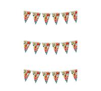 FIESTAS GUIRCA | Guirlande en papier Hawaii (3m - 19x27 cm) - Décoration de fêtes d'été et célébrations hawaïennes - Idéal pour ambiances festives et thématiques - Multicolore