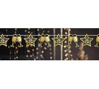 FIESTAS GUIRCA Guirlande Happy New Year Noire et Or (300 cm) - Décoration de fête pour Le Nouvel an et célébrations - Idéal pour Les fêtes de Fin d'année - Accessoire de décoration - Noir Or