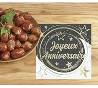 FIESTAS GUIRCA | 20 Serviettes Joyeux Anniversaire Jetables (16x16 cm) - Décoration de Table pour Fêtes et Célébrations Élégantes - Idéal pour Événements et Fêtes - Noir, Or, Blanc