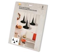 FIESTAS GUIRCA Lot de 3 bonnets de sorcière à suspendre (18 cm) - Décoration effrayante pour fêtes d'Halloween et célébrations de sorcières - Accessoire idéal pour les environnements terrifiants -