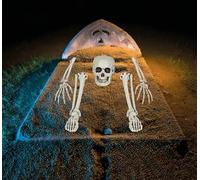 FIESTAS GUIRCA Lot de 5 os squelettes, décoration d'Halloween pour fêtes costumées, crânes et squelettes, idéal pour les environnements terrifiants, blanc