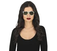 FIESTAS GUIRCA Lunettes feuilles vertes - Accessoire de fête pour été et remise de diplômes - Idéal pour les célébrations hawaïennes et les fêtes à thème - Adulte unisexe - Vert