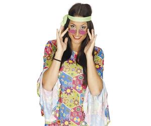 FIESTAS GUIRCA Lunettes hippie roses - Accessoire de déguisement pour fêtes des années 60 et sur le thème hippie - Idéal pour carnaval et Halloween - Rose