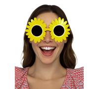 FIESTAS GUIRCA | Lunettes Marguerites Jaunes - Accessoire de Costume Hippie pour Halloween et Fêtes à Thème - Idéal pour Adultes Unisexe - Style Rétro et Amusant - Jaune