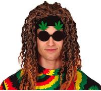 FIESTAS GUIRCA Lunettes noires avec feuilles de marijuana