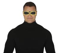 FIESTAS GUIRCA | Lunettes Squelette Or (Unisexe) - Accessoire de Déguisement pour Halloween et Fêtes d'Horreur - Idéal pour Célébrations de Squelettes et Mascarades - Or