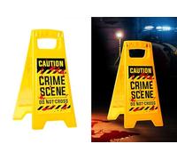 FIESTAS GUIRCA | Pancarte Attention Scène de Crime (31x3.5x53 cm) - Décoration d'Halloween et Fêtes Effrayantes - Idéal pour Thèmes de Policiers et Scénarios de Crime - Attribut pour Célébrations