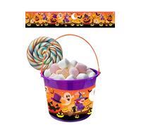 FIESTAS GUIRCA | Panier de Sorcières (20x14,5 cm) - Accessoire de Trick or Treat pour Halloween - Idéal pour Enfants et Filles lors de Fêtes Costumées et Célébrations - Multicolore