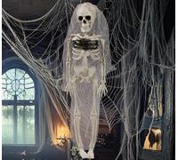 FIESTAS GUIRCA Pendentif de mariée squelette (43 cm) - Décoration d'Halloween pour fêtes et célébrations - Idéal pour les environnements terrifiants et sur le thème des squelettes - Blanc
