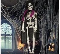 FIESTAS GUIRCA Pendentif marié squelette (43 cm) - Décoration d'Halloween pour fêtes à thème squelette - Idéal pour les environnements terrifiants et les scènes effrayantes - Noir et blanc