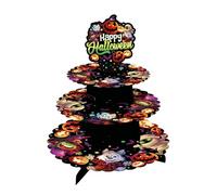 FIESTAS GUIRCA Plateau à 3 étages Monstres (40 x 30 cm) - Décoration de Table pour fêtes d'halloween terrifiantes - Idéal pour Les fêtes de Monstres - Multicolore