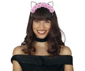 FIESTAS GUIRCA Serre-tête avec fleurs en forme de tête de chat pour adulte
