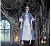 FIESTAS GUIRCA | Suspension Squelette avec Robe (40 cm) - Décoration d'Halloween pour Fêtes de Terreur et Célébrations de Squelettes - Idéal pour Ambiances Effrayantes et Scénarios de Peur