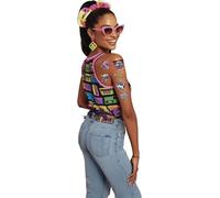 FIESTAS GUIRCA | Tatouage 90s (14x30cm) - Maquillage FX pour Costumes de Carnaval et Fêtes Culturelles - Tatouages Temporaires pour Homme Adulte