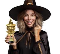 FIESTAS GUIRCA Trophée du meilleur costume citrouille (22 cm) - Décoration d'Halloween et de fêtes costumées - Idéal pour les concours de costumes et les célébrations - Or et noir