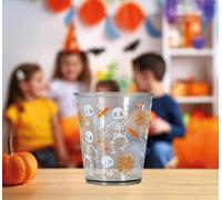 FIESTAS GUIRCA | Verre Noir Squelette (10 cm) - Décoration de Table pour Fêtes de Clowns et Halloween - Idéal pour Célébrations et Événements - Plastique Noir