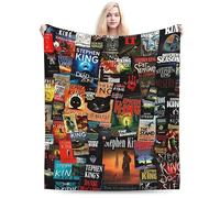 fifbird The Full Collection of Stephen King Books Couverture polaire douce et confortable en flanelle légère et chaude pour canapé, sofa et lit 152,4 x 127 cm