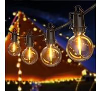 FIFlying Guirlande Guinguette Exterieur 20.1M/65.9FT, G40 30+2 LED Guirlande Lumineuse Extérieur, 2700K Blanc Chaud Guirlande Exterieur Imperméable, Convient Pour Les Festivals, FêTes, Terrasses