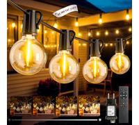 FIFlying Guirlande Lumineuse Exterieure, 44.9M/147Ft Guirlande Guinguette Exterieur avec 65+2 G40 Ampoules, 3 Modes IP44 Imperméable Guirlande Guinguette Connectable pour Jardin Terrasse Mariage Fête