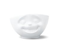 FIFTYEIGHT 3D Bol en porcelaine Bol riant 500 ml Blanc 12x12x10 cm