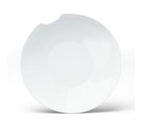 FiftyEight Lot de 2 Assiettes en Porcelaine Blanches, 24 x 24 x 12 cm