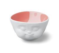 FIFTYEIGHT PRODUCTS Bol Mampfend (porcelaine, 500 ml, blanc/intérieur pêche, fabriqué en Allemagne)