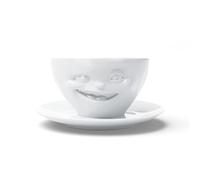 FIFTYEIGHT 3D Tasse à café Clin d'œil – porcelaine 200 ml blanc, fabriqué en Allemagne