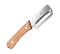 FIGCY Lot de 1 Éplucheurs à Légumes en Bois de Chêne Naturel, Rasoir à Fruits avec Lames Tranchantes en Acier Inoxydable pour Pommes de Terre, Pommes et Carottes