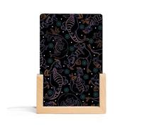 FigmentLED Veilleuse en acrylique avec base en bois, facile à assembler, lampe de bureau lumineuse transparente, lampe de table décorative durable, sans odeur, cadeau d'anniversaire parfait pour la