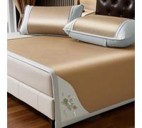 FIgpmwld Tapis rafraîchissant Ice-Silk Multicolore Plusieurs Tailles(Gold,90x190cm (35.4x74.8))