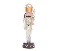 Figure Casse Noisette en Or avec Baguette - Élégante Décoration de Noël