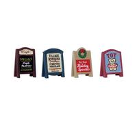 Figure - LEMAX - Panneaux de village (64071) - Polyrésine - H 6,2 cm - Set 4 pièces