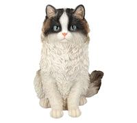 Figuren Shop GmbH Figurine de jardin chat persan HotAnt réaliste - 23,5 cm de hauteur - Résistant aux intempéries et peint à la main