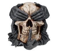 Figuren Shop GmbH Spiral Figurine de tête de mort - Ne voir rien du mal, entendre, dire 13 cm - Crâne, monstre, démon, crâne, décoration