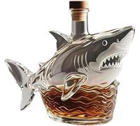 Figurine 3D en forme de requin, bouteille vin, 300 ml, carafe à whisky verre, for bar et bureau(D)
