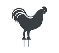 Figurine à piquer Coq - 42,5x42 cm - anthracite