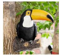 Figurine - Artificiels - Toucan - Résine - Jaune - Décoration de Jardin