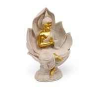 Figurine assis effet Puckator Boudha Thai Beige 21x13x8 cm