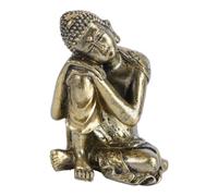 Figurine Bouddha Endormi en Résine, Petit Modèle Or, Ornement Spirituel